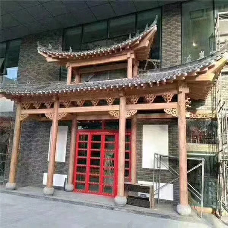 河北防腐木门楼 碳化防腐木门头 价格低