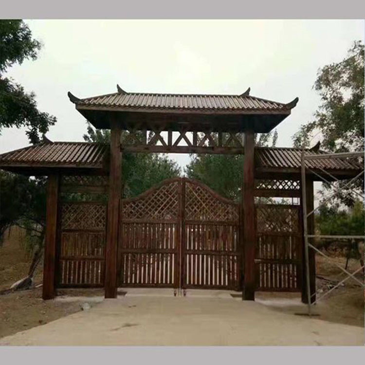  防腐木门楼厂家直销 景观防腐木门楼 精工制作 品质保障