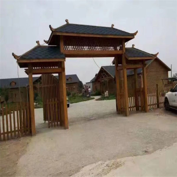 户外防腐木门楼 景观防腐木门楼 根据需求定制 价格低