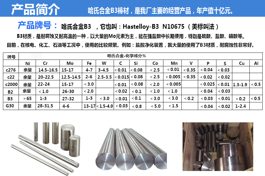 c276哈氏合金棒材硬度优点