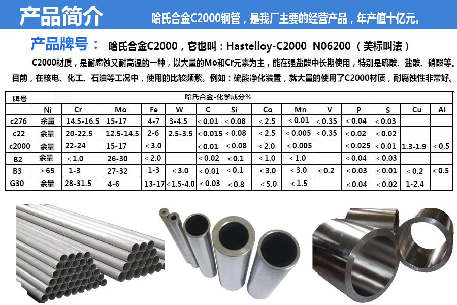 哈b2哈氏合金管规格硬度