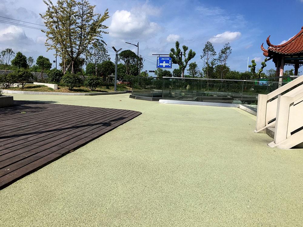 透水混凝土路面 透水混凝土胶结 透水地坪  混凝土透水 彩色地坪 彩色透水混凝土 苏州透水路面厂家