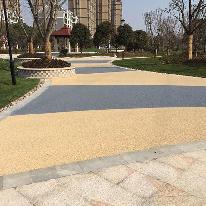 透水混凝土路面 透水混凝土胶结 透水地坪  混凝土透水 彩色地坪 彩色透水混凝土 苏州透水路面厂家