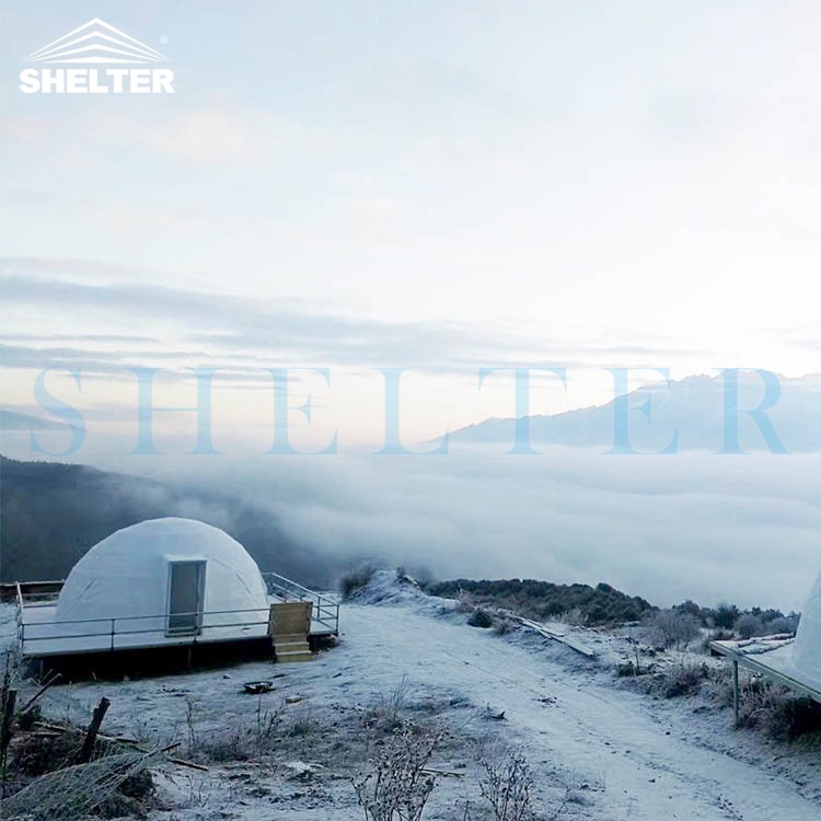 雪地防风防寒球形帐篷 阻燃防火pvc篷布圆形篷房 栖星厂家直销