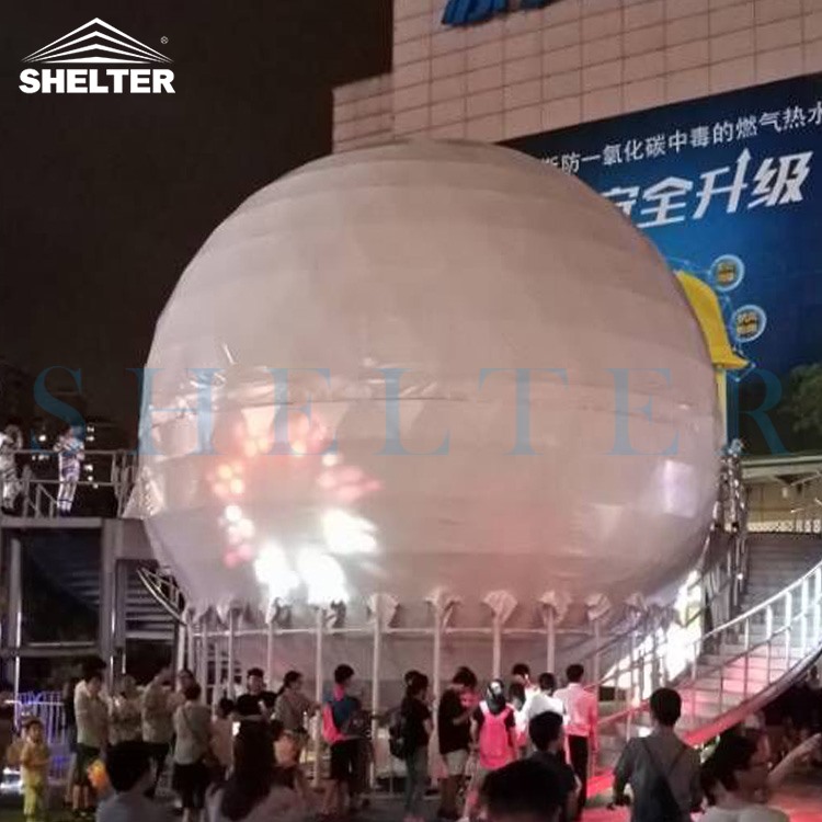 户外星空展览活动球幕 全球形半球形圆幕帐篷 10米直径投影pvc球