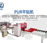 供应QL1350全自动高光板贴面生产线 PUR热胶平贴机