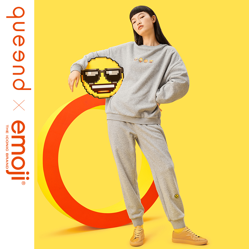 淳度2020emoji联名款情侣加绒秋冬睡衣 休闲可外穿家居服