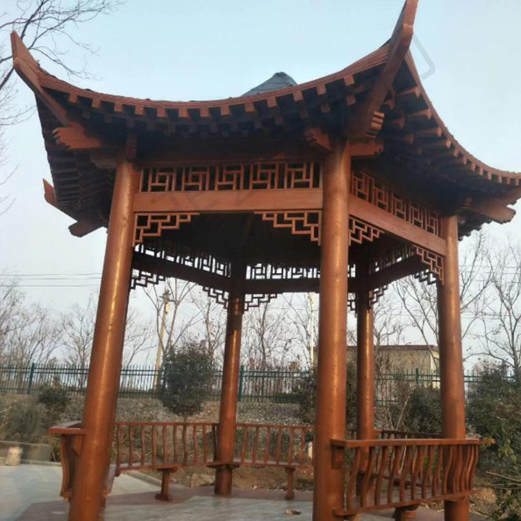 实木仿古四角凉亭 全国销售防腐木凉亭 使用寿命长