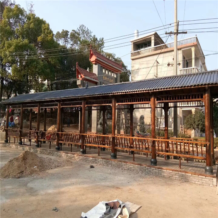河南古建长廊厂家 活动中心门口休闲长廊 学校文化走廊 亚森景观