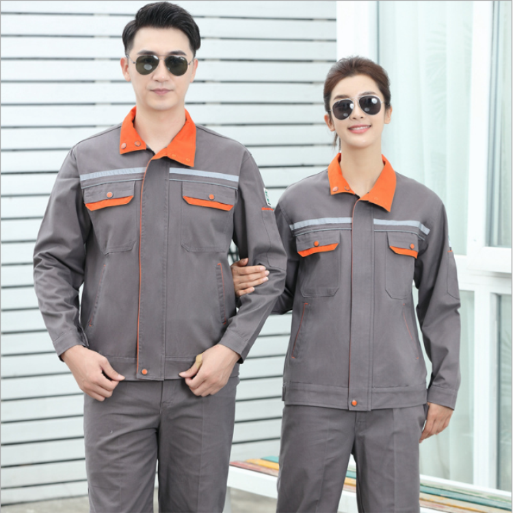  长袖工装 秋冬季物业工作服套装 工厂车间工程服 劳保服 定制工作服
