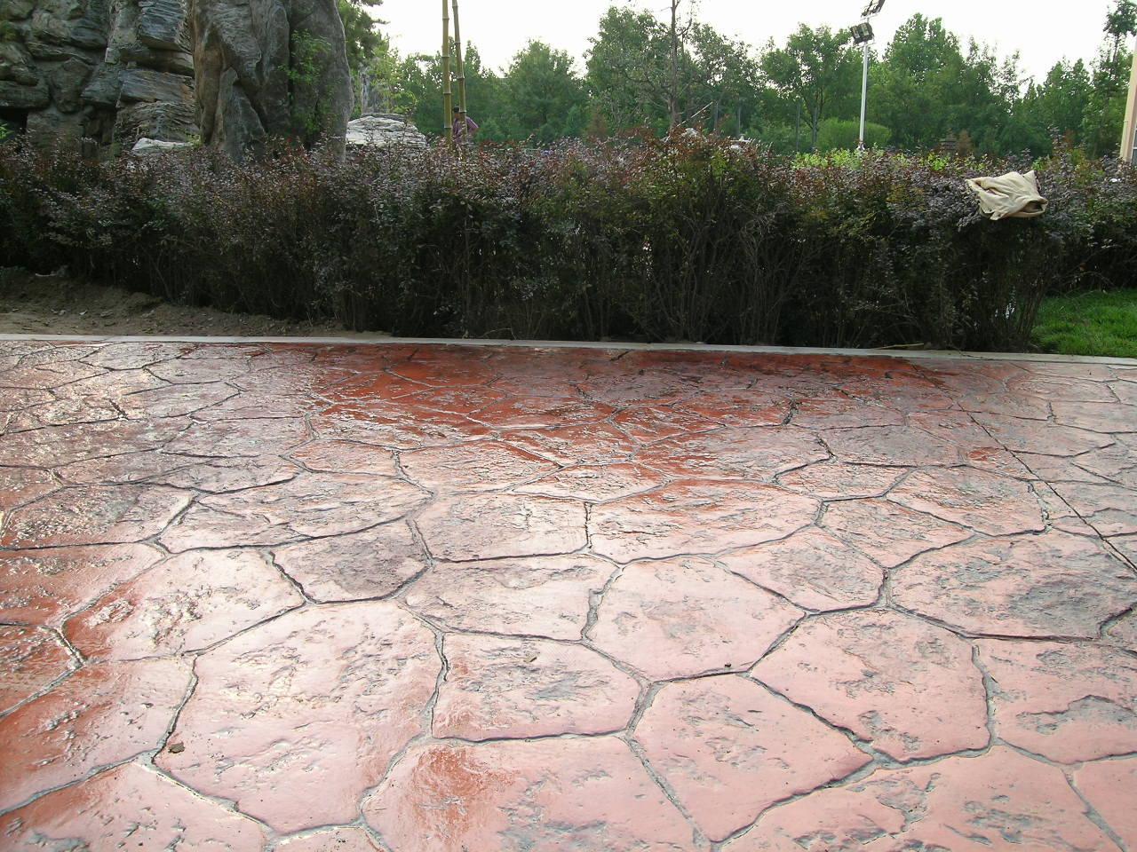混凝土压花路面做法 水泥路面压纹 压模地坪厂家 压印混凝土材料 苏州首晨