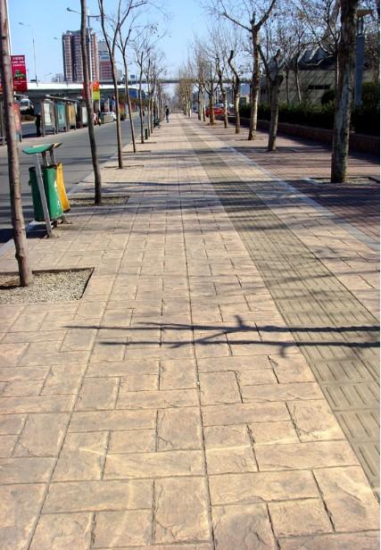 压花混凝土路面 水泥路面压模 彩色地坪地面 苏州首晨