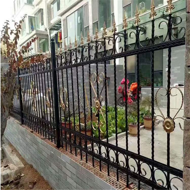 铁艺护栏 小区厂区围墙护栏 小区铁艺栏杆定制