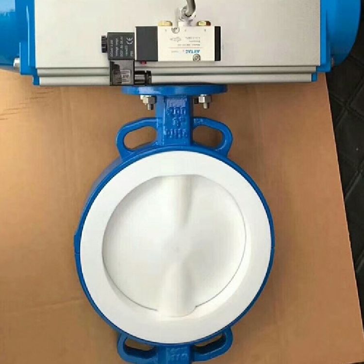 气动衬氟蝶阀D671F4-16C 衬氟蝶阀 蝶阀型号 气动软密封蝶阀