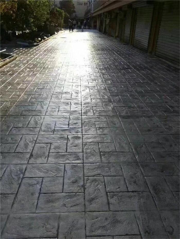 压花地坪 压花混凝土路面 彩色水泥路面 湖南日晨