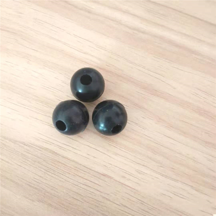 厂家生产硅胶球 黑色橡胶球 带孔硅胶球 