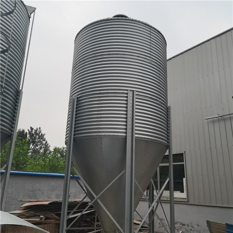 正茂耐酸碱20吨镀锌板料塔,自动化喂料设备养殖料塔厂家供应