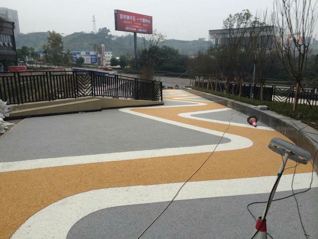透水混凝土路面 透水混凝土胶结 透水地坪  混凝土透水 彩色地坪 彩色透水混凝土 苏州透水路面厂家