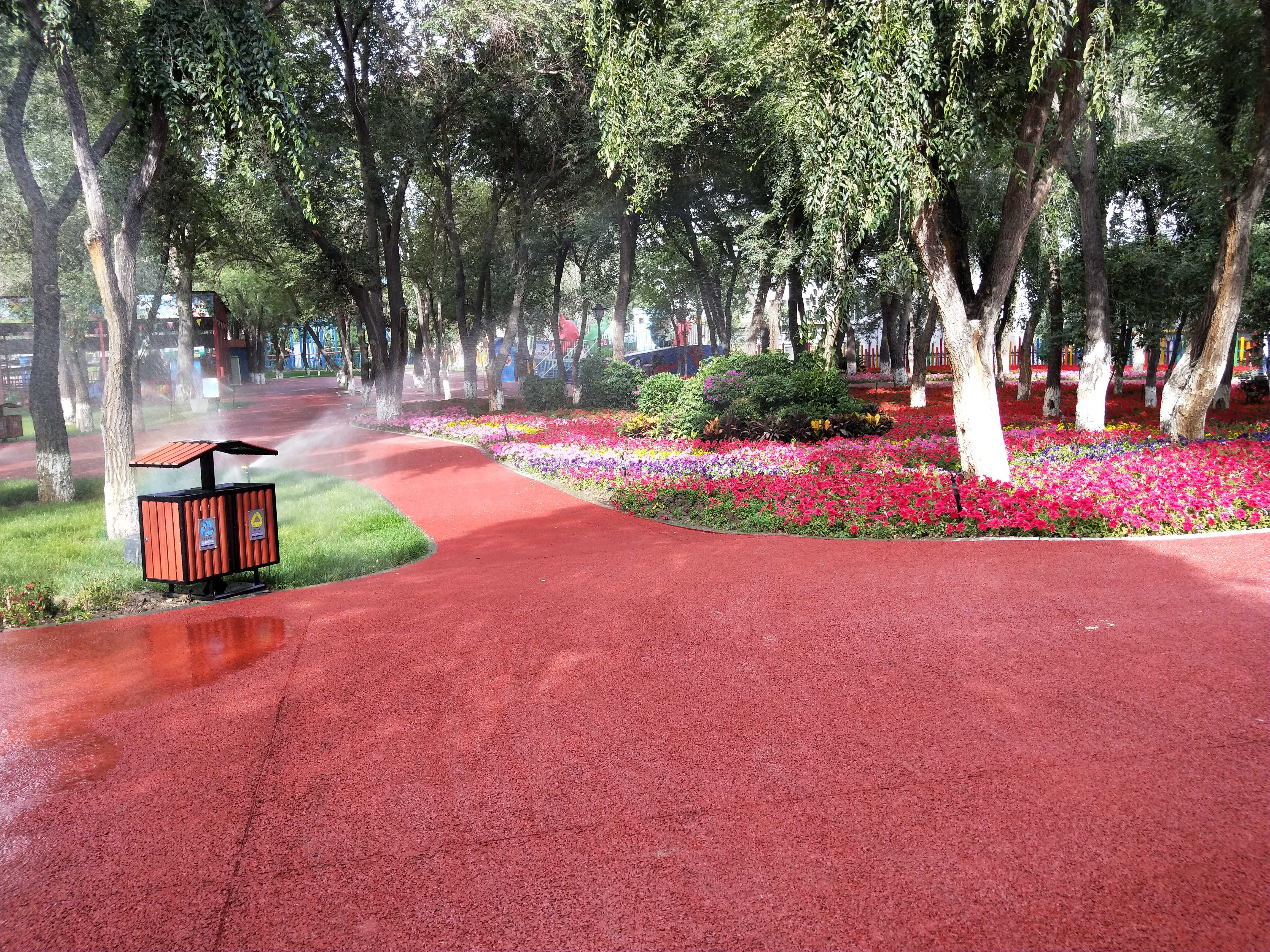 透水混凝土路面 透水混凝土胶结 透水地坪  混凝土透水 彩色地坪 彩色透水混凝土 苏州透水路面厂家