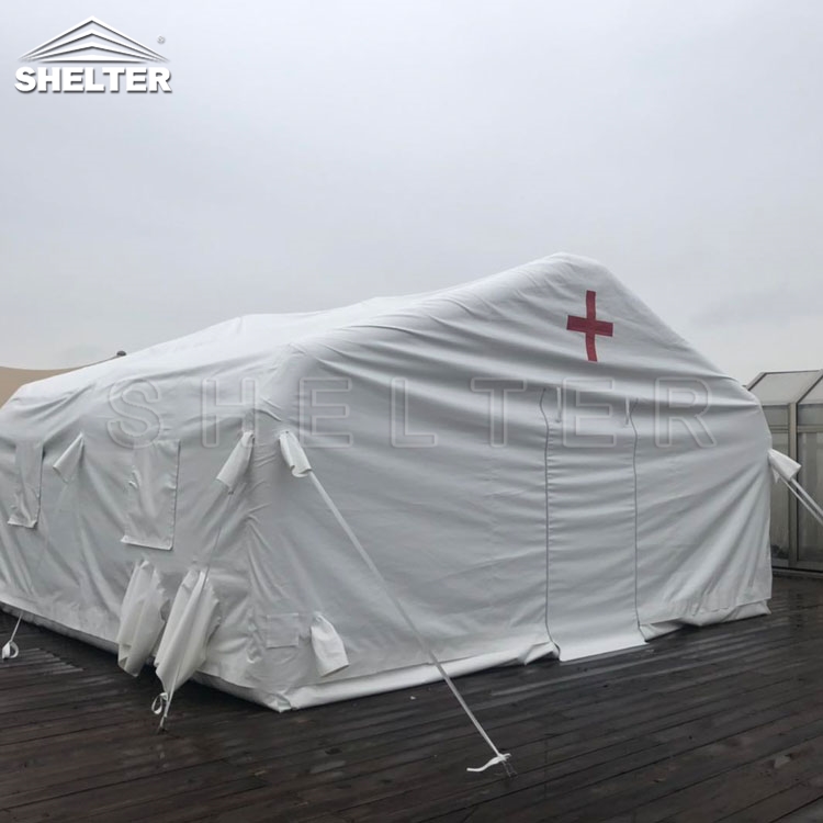  快速搭建 防风耐用pvc篷布充气帐篷 医疗救灾 超市入口 小区通道