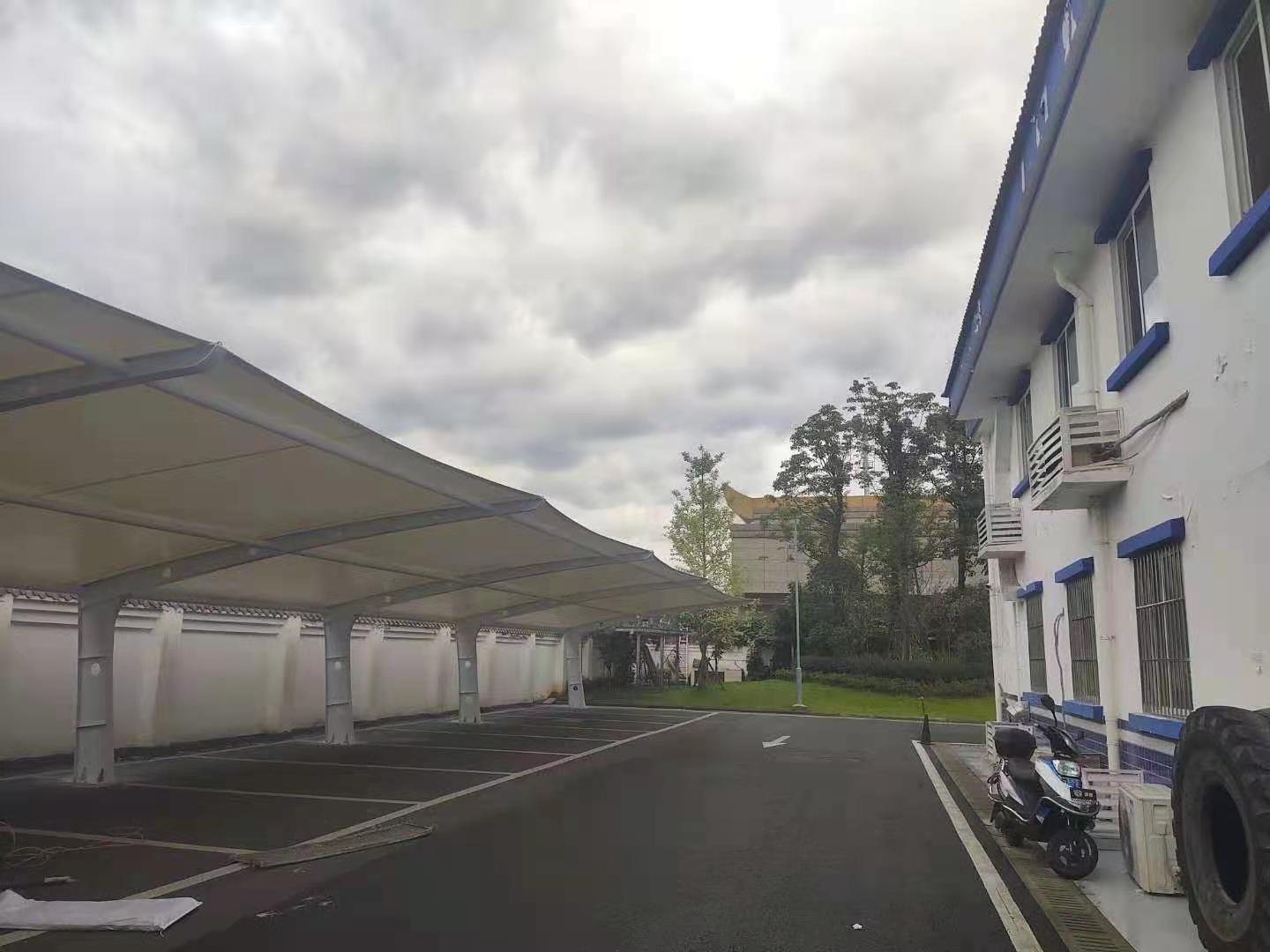 四川污水加盖膜结构加工 四川停车棚膜结构 膜结构车棚定制