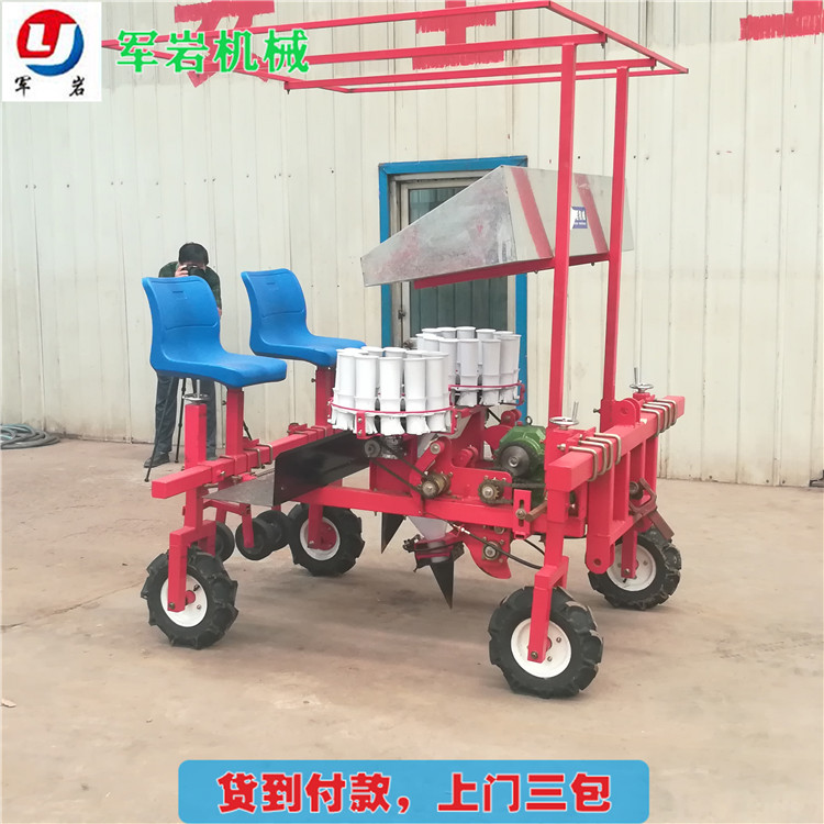 两行蔬菜移栽机 白菜栽苗机 株距可调 欢迎订购