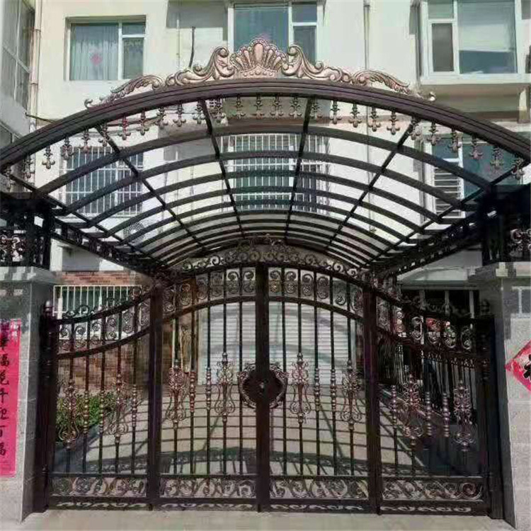 铁艺大门 东昇庭院小区别墅铁艺栅栏大门 厂房防盗铸铁花铁艺大门