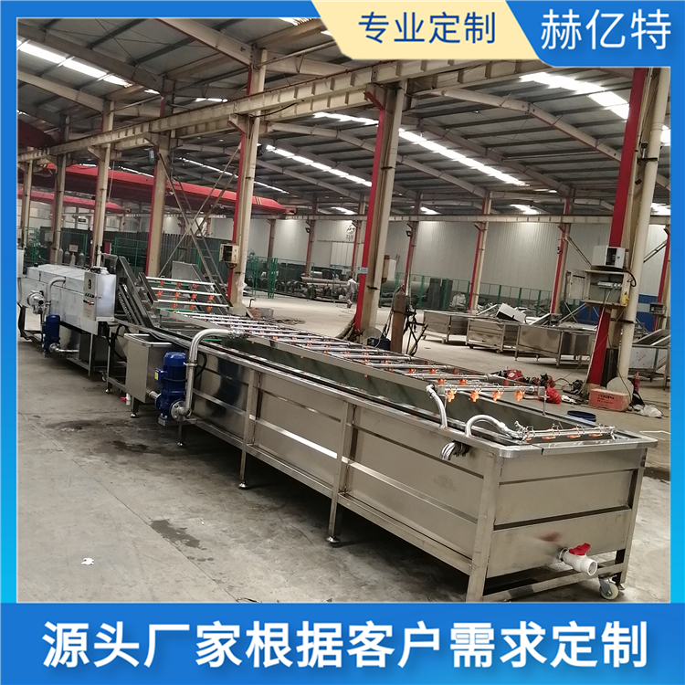 多功能蔬菜气泡清洗机 干枣鲜枣去泥清洗设备 葱叶喷淋式清洗机  赫亿特机械