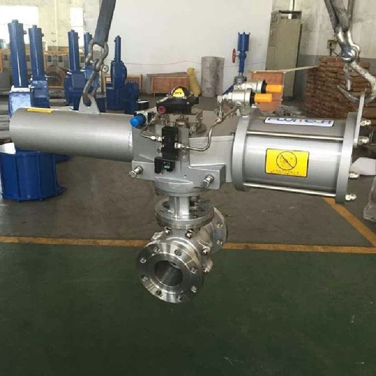 气动切断球阀Q641F-25P 球阀 气动球阀 高压球阀 气动v型球阀 v型球阀
