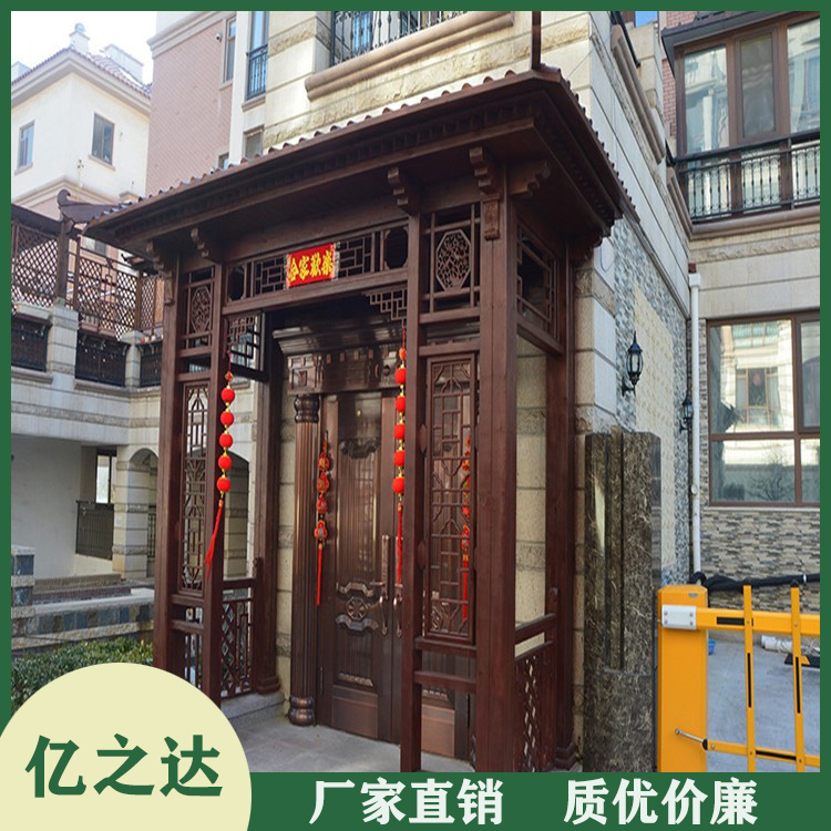 郑州防腐木门楼价格 防腐木门头批发定制 厂家直销 货源充足