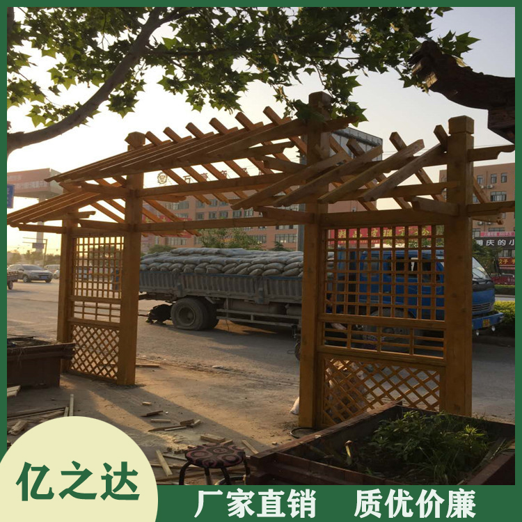 防腐木门楼生产厂家 景观防腐木门楼 耐用 寿命长