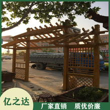 防腐木门楼生产厂家 景观防腐木门楼 耐用 寿命长