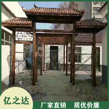 河南防腐木门楼 碳化防腐木门头 品质保障