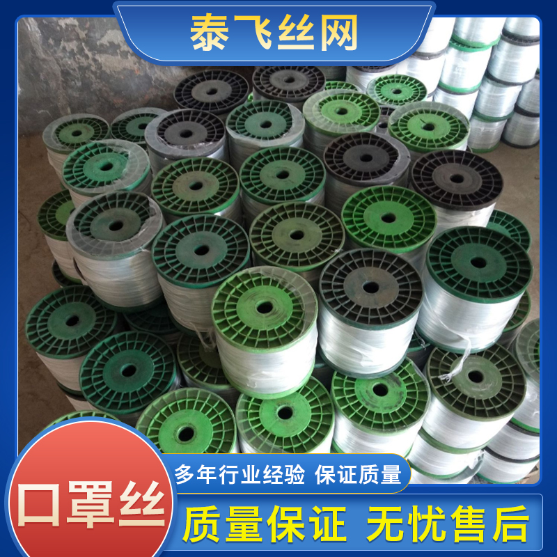 泰飞丝网 口罩丝带轴 镀锌丝厂家 口罩丝价格