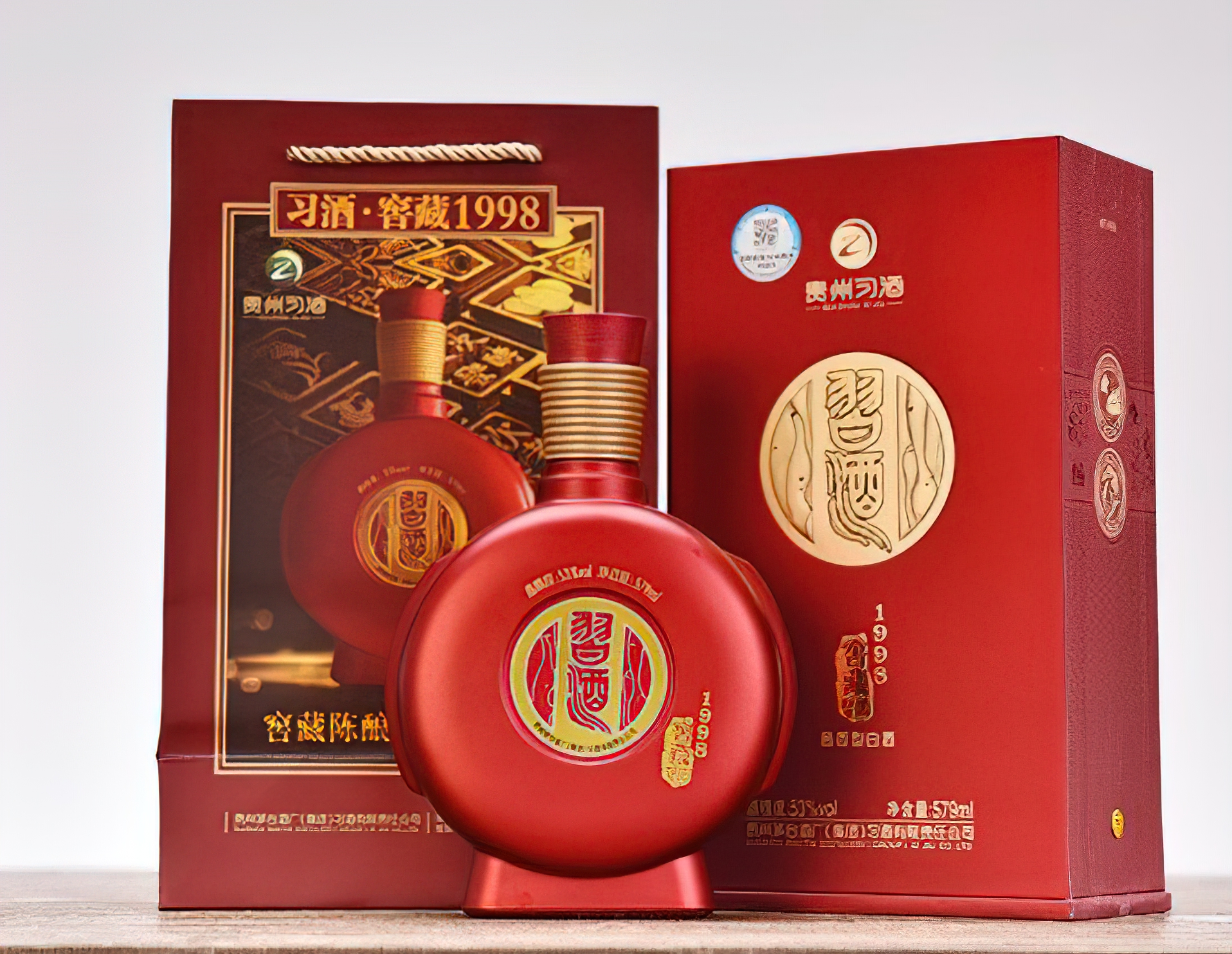 茅台集团 贵州习酒 53度窖藏1998（红） 酱香型白酒 579ml
