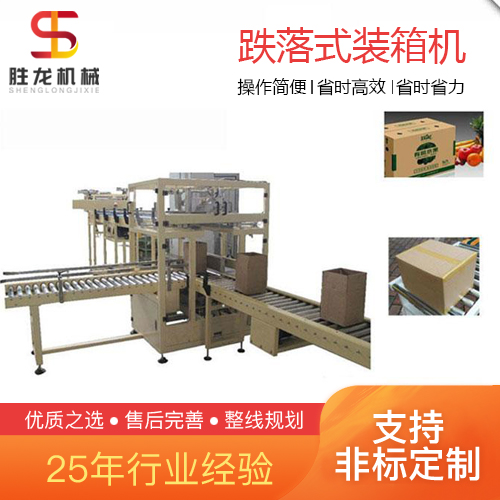 沈阳 全自动跌落式装箱机-全自动饮料装箱机-胜龙机械