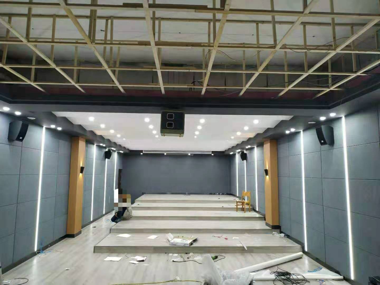 消防大队红门影院系统设备装修案例效果图