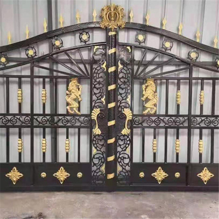 铁艺大门 庭院门别墅大门 铁艺双开门小区大门铁大门厂家定制