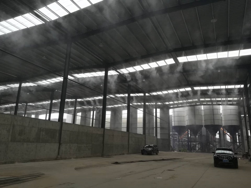 矿粉车间用料场喷雾系统   高压喷雾系统定制安装 