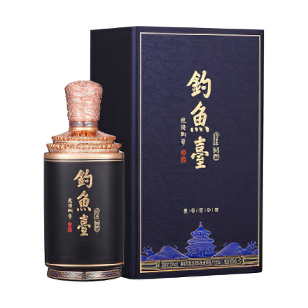 钓鱼台原酱酒（蓝色） 茅台镇酱香型白酒53度白酒年货礼盒送礼酒水收藏粮食酒名酒 