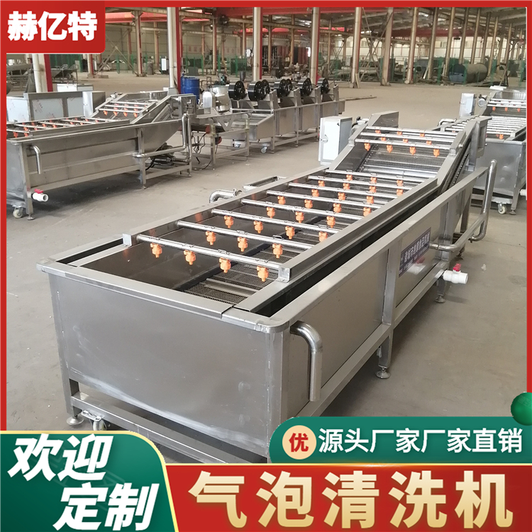 气泡清洗机 莴苣清洗机 豆角清洗机 花生清洗机  赫亿特机械