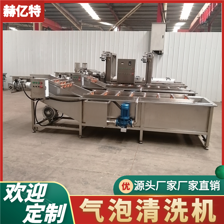 陈皮气泡清洗机 葛根清洗机 中药材清洗风干流水线  赫亿特机械