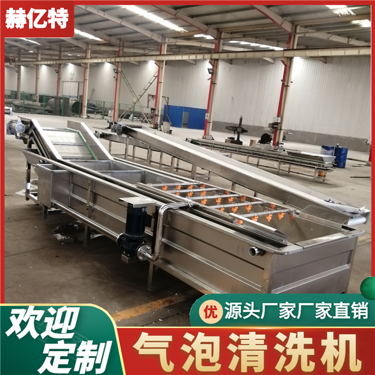 全自动果蔬清洗机 蔬菜清洗加工设备 果蔬加工生产线  赫亿特机械