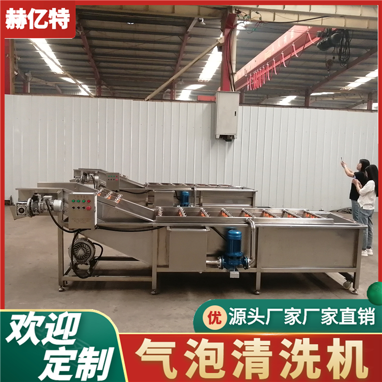 柑橘气泡清洗机 土豆气泡清洗机 鼓泡式果蔬清洗机 赫亿特机械