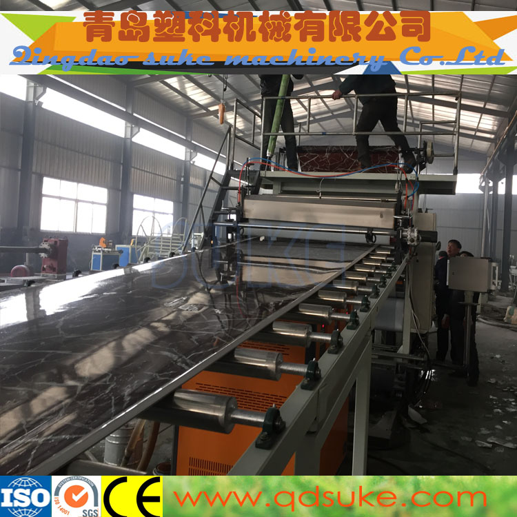 PVC仿大理板材挤出设备 仿大理石装饰板材挤出设备 PVC塑料挤出机/PVC仿大理石板材挤出生产线