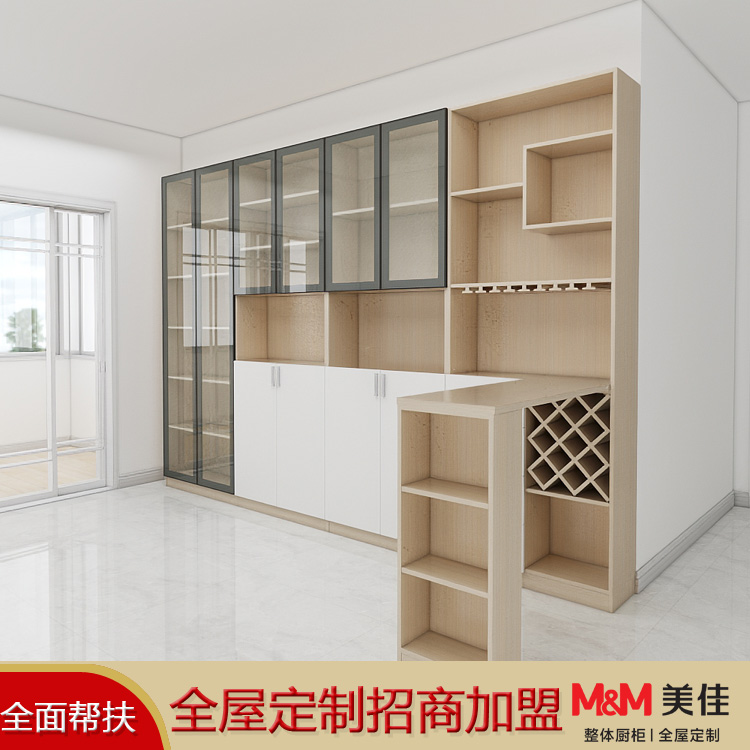 2021全屋定制家具品牌 美佳全屋定制 定制餐边柜 酒柜 厂家加盟代理