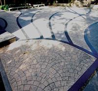 彩色混凝土压花路面 水泥路面压模 水泥压模 混凝土压印地坪 湖南日晨