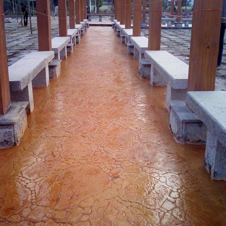压模地坪压花地坪 印花路面  彩色压 压模地坪厂家 颜色多种 全国包邮 专业地坪生产厂家