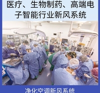 净化空调新风系统医疗、生物制药、高端电子智能新风空调