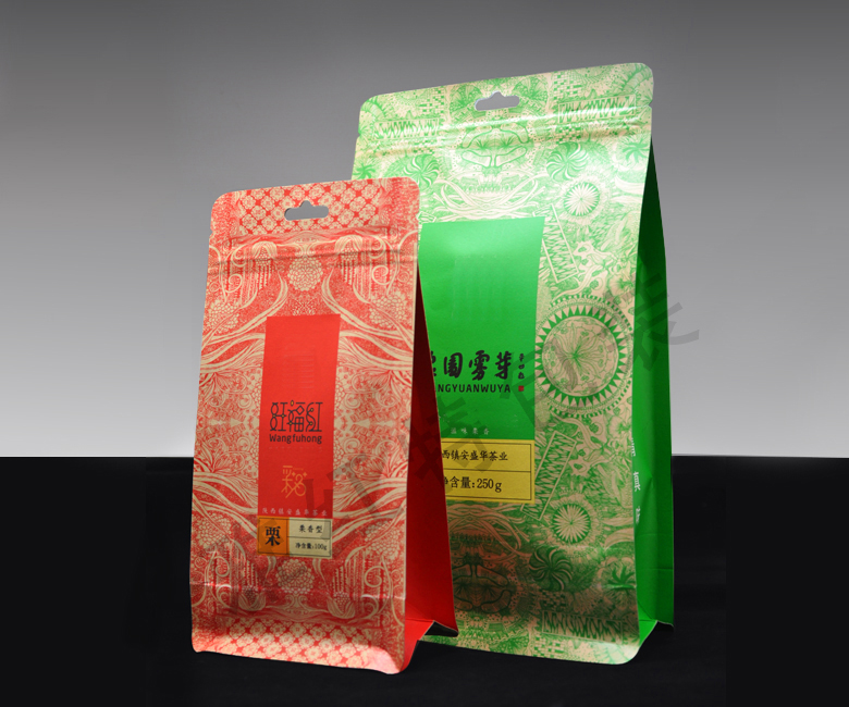 茶叶自立包装袋 猫粮牛皮纸包装袋 食品包装袋生产定制  八边封自立袋拉链袋食品包装袋厂家